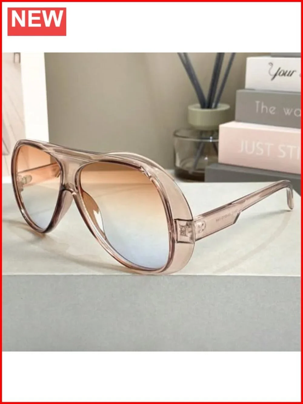 3-Pack Oversized Aviator Sunglasses with UV Protection Tangle-Free Frame